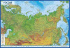 Карта России Физическая интерактивная 1:14,5М 60*40см, ламинация
