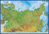 Карта России Физическая настенная 1:7,5М 116х80, ламинация, в тубусе