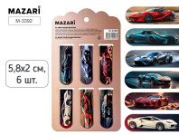 Набор закладок магнитных 6шт., "Авто" 58*20мм Набор закладок магнитных 6шт., "Авто" 58*20мм
