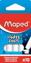 Мел белый (10шт.) КРУГЛЫЙ "без грязи"