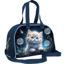Сумка для внешкольных занятий 35*23*14,5см Оникс "Котик в одуванчиках" регулируемый съемный ремень