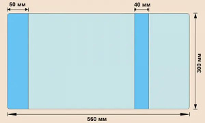 Обложка д/конт.карт А4 унив. (300*550) ПВХ 110мкм прозр.