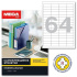 Этикетки самокл. SmartLine Labels лист А4, 48,5*16,9мм, белые, 100 листов, 64 эт/л