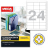 Этикетки самокл. SmartLine Labels лист А4, 64,6*33,8мм, белые, 100 листов, 24 эт/л
