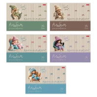 Альбом А4 24л скоба "Sweet time" пл. 100 гр/м, 5диз.в блоке*