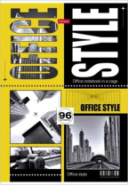 Тетрадь А4  96л кл. скоба Hatber "Office Style" выб.лак.*