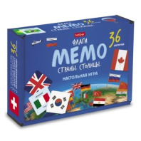 Игра Мемо "Флаги. Страны. Столицы"  (36 карточек)