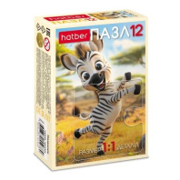 Пазл МАКСИ 12 элементов  182*128мм.  "Забавные зверята" 5 дизайнов