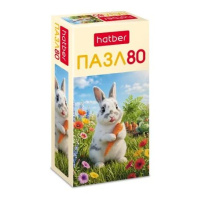 Пазлы   80 элементов  165*230мм.  "Зайка на полянке"