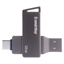 Флеш-драйв  32 GB UFD 3.0/3.1 Smartbuy Phantom Metal Dual Type-C/Type-A