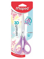 Ножницы детские MAPED "SENSOFT PASTEL" 16 cм, 3D, гибкие ручки