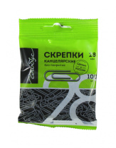 Скрепки 28мм - 100шт. в пакете с европодвесом. п/эт уп.