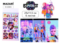 Альбом наклеек  11,5*23см 6л. "K-Pop" 5диз.