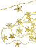 Бусы декоративные  2,7м "Яркие звезды" в индивид. упаковке, золотые