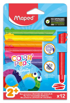 Карандаши цвет. 12цв  Maped Color Peps Infinity kidy ударопрочные, карт.упак.