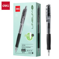 Ручка гелевая Deli Lineum-gel автомат черная, 0,7мм, рез.манжета Ручка гелевая Deli Lineum-gel автомат черная, 0,7мм, рез.манжета