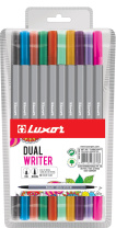 Набор капиллярных ручек LUXOR "DUAL WRITER" 10цв., двухсторонний, европодвес Набор капиллярных ручек LUXOR "DUAL WRITER" 10цв., двухсторонний, европодвес