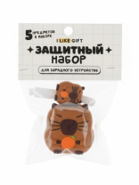 Защитный набор для зарядного устройства "Capybara orange" 5 предметов