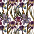 Бумага упаковочная 70*100см  "Flora. Ирисы" 80гр/м2