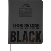 Дневник универсальн. обл. кожзам, тв.пер. "State of Mind Black", аппликац. к/з.,48л,ляссе Дневник универсальн. обл. кожзам, тв.пер. "State of Mind Black", аппликац. к/з.,48л,ляссе