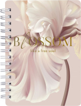 Записная книжка А6 120л. гребень, мягк.пер. "Be Smart. Цвести. Ирис"