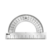 Транспортир 180гр. 10см металлический