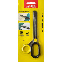 Ножницы deVENTE. REPAIR & CRAFT" 16,5 см., с канц. ножом, прорезиненные кольца,с магнитом Ножницы deVENTE. REPAIR & CRAFT" 16,5 см., с канц. ножом, прорезиненные кольца,с магнитом
