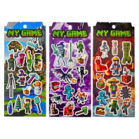 Наклейки 3D 10*22см "My game" 3 дизайна