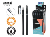 Ручка гелевая Mazari Tinta черная, 0,5мм, цветн.корпус