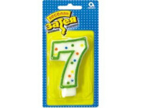 Свеча-цифра "7", 7,6см. Свеча-цифра "7", 7,6см.