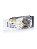 Глина для лепки и моделирования серая, 500гр.