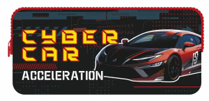 Пенал-косметичка (200*90*55) 2 отд., ткань, молния "Cyber Car" с ручкой