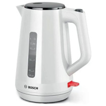 Чайник BOSCH TWK1M121, 1,7л, 2400Вт, закрытый нагревательный элемент, белый