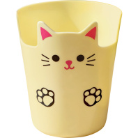 Подставка наст."deVENTE Kitty" 10,5*7,8 см, пластиковая с принтом, желтая