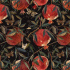Бумага упаковочная 70*100см  "Flora. Гранат" 80гр/м2