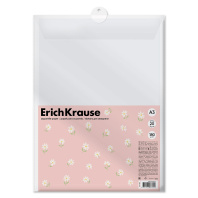 Бумага для акварели в пластиковой папке ErichKrause Ромашки, А3, 20 листов