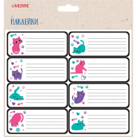 Набор наклеек для тетрадей "deVENTE. Funny Cats" 40x96 мм, 8 шт, Набор наклеек для тетрадей "deVENTE. Funny Cats" 40x96 мм, 8 шт,