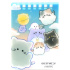 Блокнот А7  80л. "Ghost Meow", лин., пласт.обл.спираль