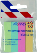 Закладки с липким краем (50*12мм) 4цв, по 80л. ПАСТЕЛЬ Закладки с липким краем (50*12мм) 4цв, по 80л. ПАСТЕЛЬ