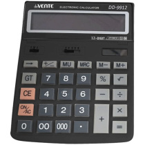 Калькулятор  12 разр. deVENTE"  настольный, черный DD-9912
