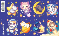 Наклейки детские 15*9см "Космос. Котики в космосе" Наклейки детские 15*9см "Космос. Котики в космосе"