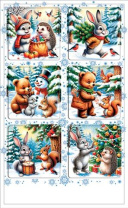 Наклейки новогодние "Новогодние" 15*9см