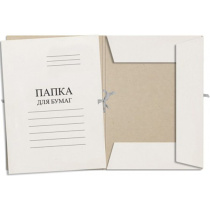 Папка для бумаг с завязками бел. 350гр\м2 мелов.