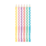 Карандаши цвет.  6цв  KEYROAD Pastel, пастельные цвета