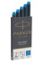 Parker чернила баллончики Quink Ink Z11, синие 5шт. смывающиеся