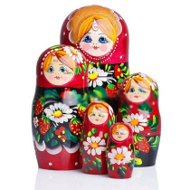Матрешка 5в1 расписная, малая