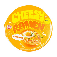 Лапша быстрого приготовления "Чиз Рамен" со вкусом сыра чеддер 90гр./банка
