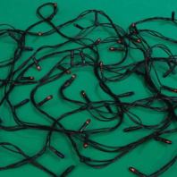 Гирлянда электрическая  2,5м 26LED светодиодная, зел.шнур, вьюн, 220в, мультицвет