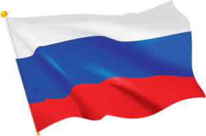 Вырубная фигурка 12*12см "Флаг РФ"  УФ -лак