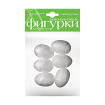 Заготовка пенопластовая Яйцо, 6шт, D=5см